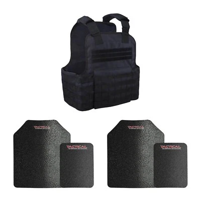 Tactical Scorpion Gear 4 Pc Level III AR500 Body Armor Plates Molle Vest Set-up