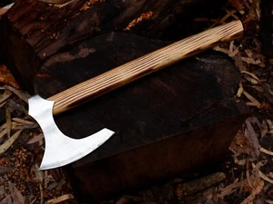 High Polish Viking Axe EDC HandmadeCarbon Steel Blade Tomahawk Axe w/S BL- 4037 - Picture 1 of 21