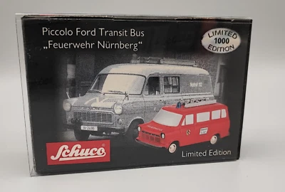 Schuco Piccolo Ford Transit Bus Feuerwehr Nürnberg  1:90 Modellauto - Bild 1 von 4
