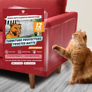 12-Pack Furniture Protectors from Cats Scratch with 72 Twist Pins, anti Scratch - Picture 1 of 12