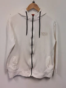 Hugo Boss Zip-Up White Hoodie - UK Mens 2XL - Picture 1 of 9