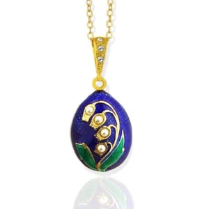 Tallilien verziert Juwelier Ei Anhänger Sterlingsilber Gold Teller 1" - Bild 1 von 1