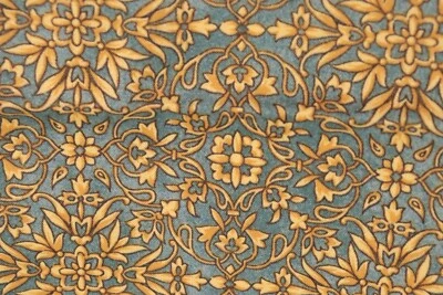 1.2 Yards Maywood Studio Fabric Full Sun WillowBerry Lane Yellow Flower Art Deco - Image 1 of 4