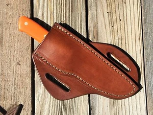 Funda de cuchillo de cuero Crossdraw personalizada. 6 1/2" x 2 1/2" con apertura 1 5/8" - Imagen 1 de 4