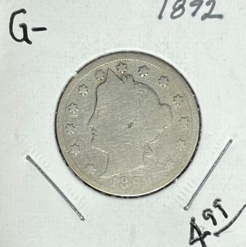1892 LIBERTY V NICKEL ~ GOOD ~NICE COIN~ Cover