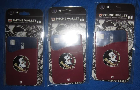 THREE FLORIDA STATE SEMINOLES CELL PHONE CARD HOLDERS WALLET ACCESSORIES Cover