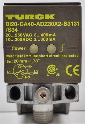 Turck BI20-CA40-ADZ30X2-B3131/S34 Weld Field Immune Proximity Sensor - Image 1 of 4