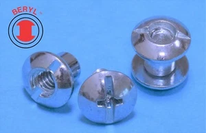 Edelstahl Traverse geschlitzt nur weiblicher Pfosten - offenes Ende #10-24X1/4" 100 Stück - Bild 1 von 1