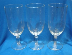 3 Tiffany & Co Hampton Pattern Iced Tea Glasses Clear Glass 8 1/2" Tall - Picture 1 of 6