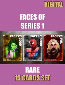 FACES OF 24 RARE ONLY 13 CARD NO AWARD TOPPS MARVEL COLLECT DIGITAL - Picture 1 of 1