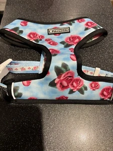 Frenchie Duo Dog Harness - Large - roses - Picture 1 of 3