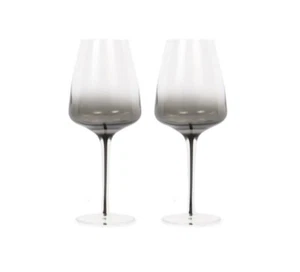 Hotel Collection Dark Smoke Stem White Wine Glasses (Set of Two) - Picture 1 of 3