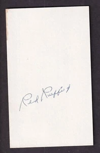 Red Ruffing Autographed 3x5 Vertical Index Card Beckett COA deceased 1986 - Picture 1 of 2