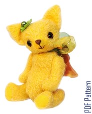 Printed A4 Pattern Lovely Yellow 12'' Fox Masha KOZLOVA Design/sew instruction