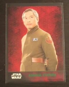 2015 Topps Star Wars The Force Awakens ADMIRAL STATURA LIghtsaber Green #27 - Picture 1 of 2