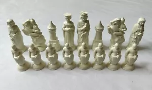 VTG ES LOWE ANRI Renaissance Complete White Side Chess Set Replacement Pieces - Picture 1 of 6