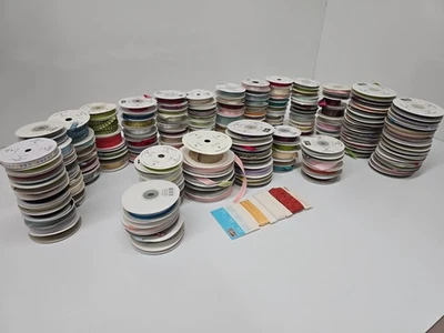 Stampin Up SU Used Ribbon Lot Of 190+ Rolls Various Colors & Styles T2.1 - Image 1 of 4