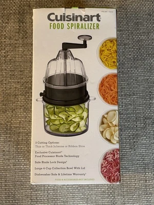 Cuisinart Food Spiralizer 3 Cutting Options 4 Cup Dishwasher Safe - Image 1 of 3