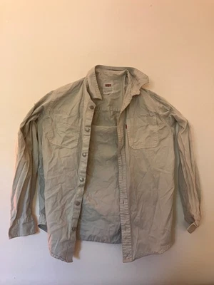 Camisa Levis Para Hombres Pequeña Crema Sarga Artículos Secos Ropa de Trabajo Cabaña Occidental (J2) Foto 1 de 4