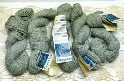 Classic Elite Tapestry Wool/Mohair Yarn Lot of 5 Sage GreenPlied Vintage New - Image 1 of 4