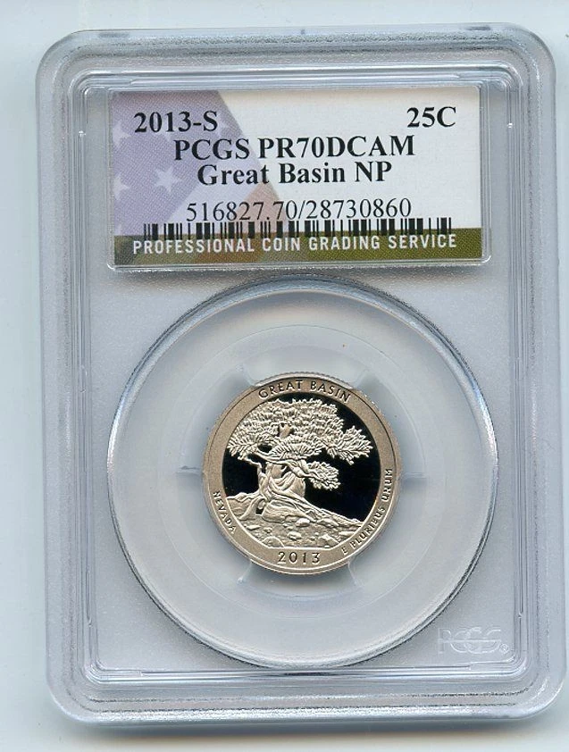 2013 S 25C Clad Great Basin Quarter PCGS PR70DCAM - Image 1 of 1