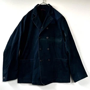 Made in Japan 45rpm Indigo Denim Jacket Double Breasted Dark Navy From JAPAN◎ - Picture 1 of 14