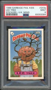 1986 Topps Garbage Pail Kids 6th Series UK Minis #243a Lee Tree PSA 9 MINT - Picture 1 of 2