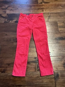 J Crew Matchstick Hose Damen 28 Regular Rot Cord Gerades Bein Baumwolle - Bild 1 von 5
