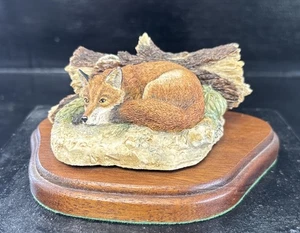 Vintage 1991 Border Fine Arts Figurine 142 Fox Signed By D Walton - Picture 1 of 4