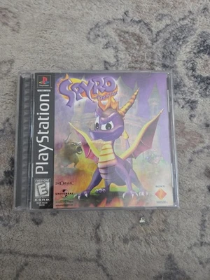 Spyro the Dragon Sony Playstation 1 PS1 1998 CIB Completo Etiqueta Negra Probado Foto 1 de 4