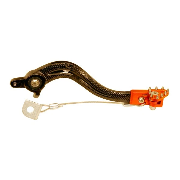 Pedal de freno trasero Outlaw Racing OR2442 punta naranja-suciedad KTM 125 150 200 250 Foto 1 de 1