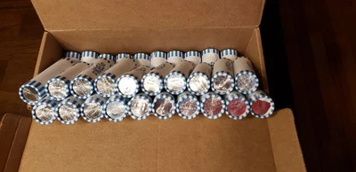 2025 D Jefferson Nickels, Full Box 50 UNC OBW Rolls. FREE SHIPPING!!! - Image 1 of 3