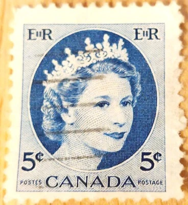 🇨🇦 Canada 5c - 5 Cents  Postage Stamp : ER II - SN: CA 341iv - Image 1 of 2