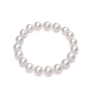 Cute Beaded Freshwater Cultured 10mm Big Shell Pearl Bracelets for Women,Dainty - Picture 1 of 6