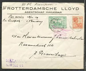 MAKASSER 13.12.29 PROPELLORSTEMPEL S'GRAVENHAGE D28.XII.29 AANGEBRACHT Ja465 - Imagen 1 de 2
