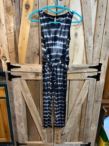 Art Class 1pc jumpsuit/romper/pantsuit -Size 7/8 b&w - Picture 1 of 7