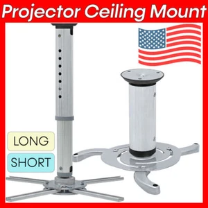 Soporte de techo ajustable para montaje de proyector inclinable giratorio extensible DLP 22 lb 44 lb - Imagen 1 de 11