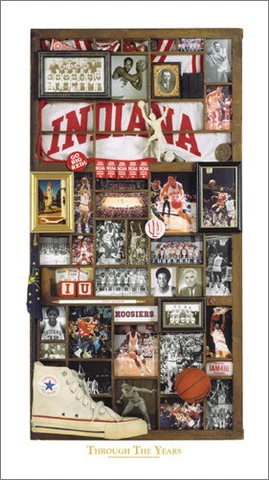 Indiana Hoosiers Basketball THROUGH THE YEARS Nostalgic Premium 19x34 POSTER Cover