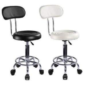 Adjustable Hydraulic Rolling 360° Swivel Stool Spa Salon Chair with Back Rest - Picture 1 of 12