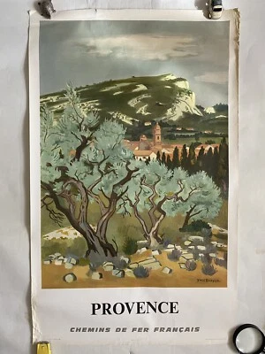 Affiche ancienne originale Provence par Yves Brayer   - Photo 1/4