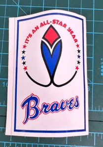 Atlanta Braves MLB 1972 It's and All Star Year Sticker Decal VTG RARE HOF - Picture 1 of 4