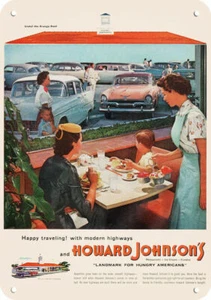 1955 HOWARD JOHNSON'S Restaurant & Ice Cream Shop DECORATIVE REPLICA METAL SIGN - Bild 1 von 1