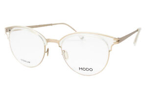 Modo 4518 Gold Crystal Titanium Unisex Adults Eyeglasses 49-19-140 W/Case