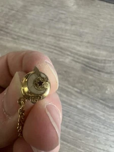 Vintage masonic shriner Tie Pin Tack crescent moon sword Freemason Bin L - Picture 1 of 2