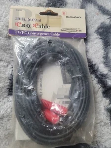 RadioShack 20-Ft TV PC Convergence Cable CRQ Cable - 20 FT 6.09m, New in Package - Picture 1 of 2