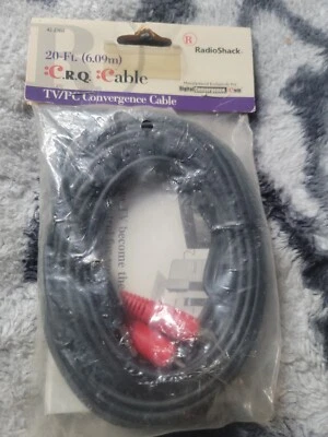RadioShack 20-Ft TV PC Convergence Cable CRQ Cable - 20 FT 6.09m, New in Package - Image 1 of 2
