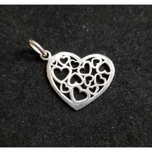 Dije Corazón de Corazones Plata de Ley 925 - Imagen 1 de 6