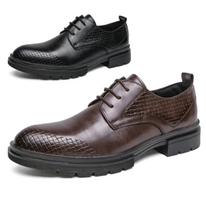 Zapatos de vestir formales de cuero para hombre Brogues Derbys Oxford clásico oficina boda - Imagen 1 de 18