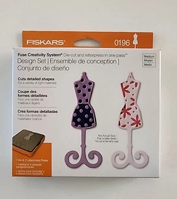 Fiskars Fuse Creativity System Design Set #0196 Dress Form Die & Letter Press - Image 1 of 4