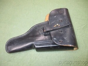 VINTAGE GERMAN WALTHER P-1 BLACK LEATHER PISTOL HOLSTER P38 - Picture 1 of 4
